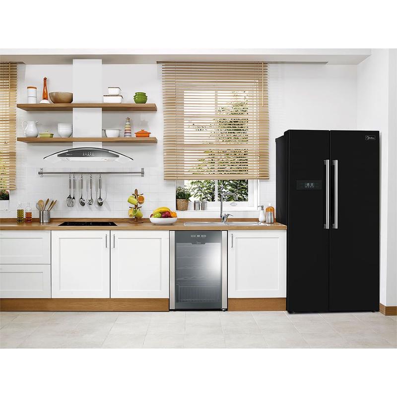 Geladeira Frost Free Preta Side by Side 528L Midea - Geladeira